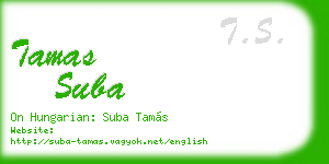 tamas suba business card
